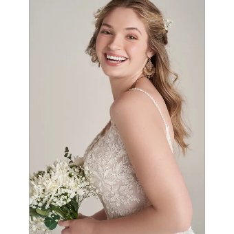 Rebecca Ingram Style #22RS984 #1 Ivory/Misty Mauve/Pewter thumbnail