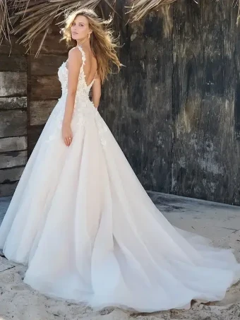 Rebecca Ingram Style #23RK676A01 #0 Ivory/Blush thumbnail