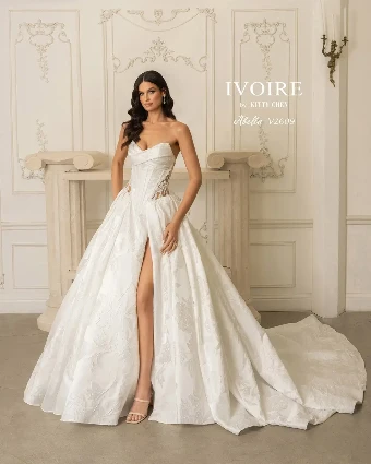 Ivoire by Kitty Chen Style #ABELLA-Q #0 Diamond White/Tan thumbnail